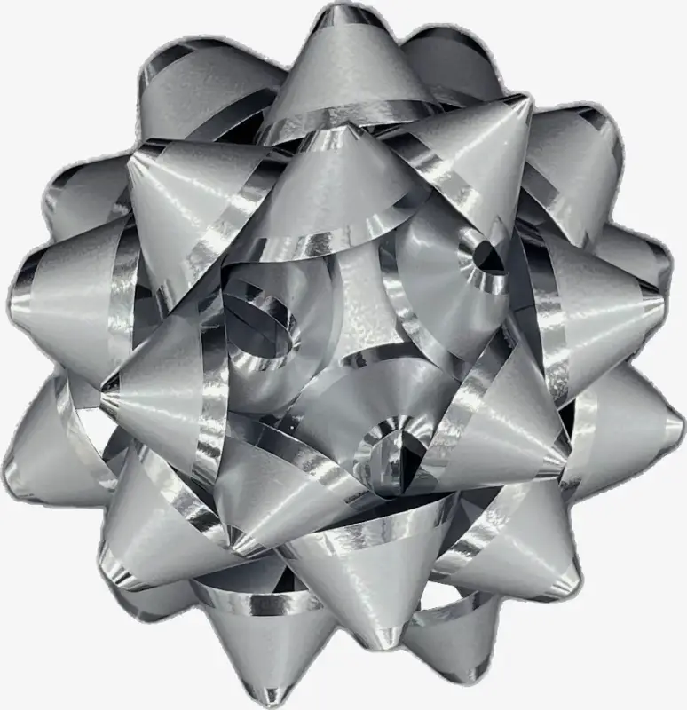 Endast denna vecka Rosett Matt & Blank Silver Maxi Ø12,5cm