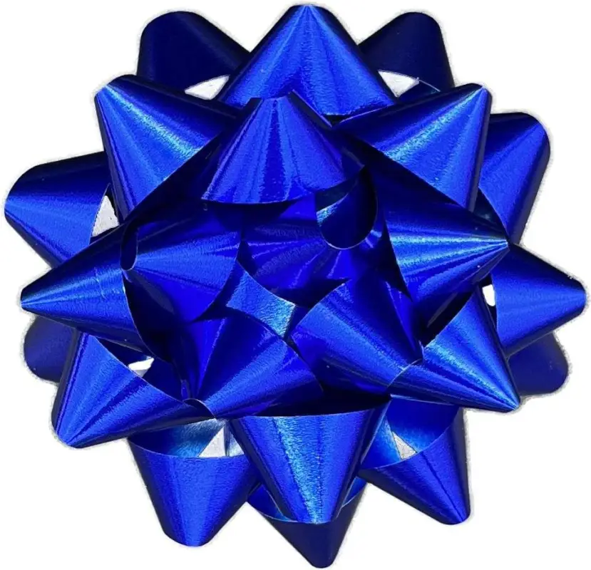 Rosett Blå Metallic Maxi Ø12,5cm Trygg betalning