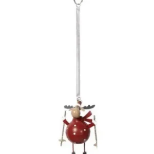 Älg på skidor metall 6x4x9cm Billigare