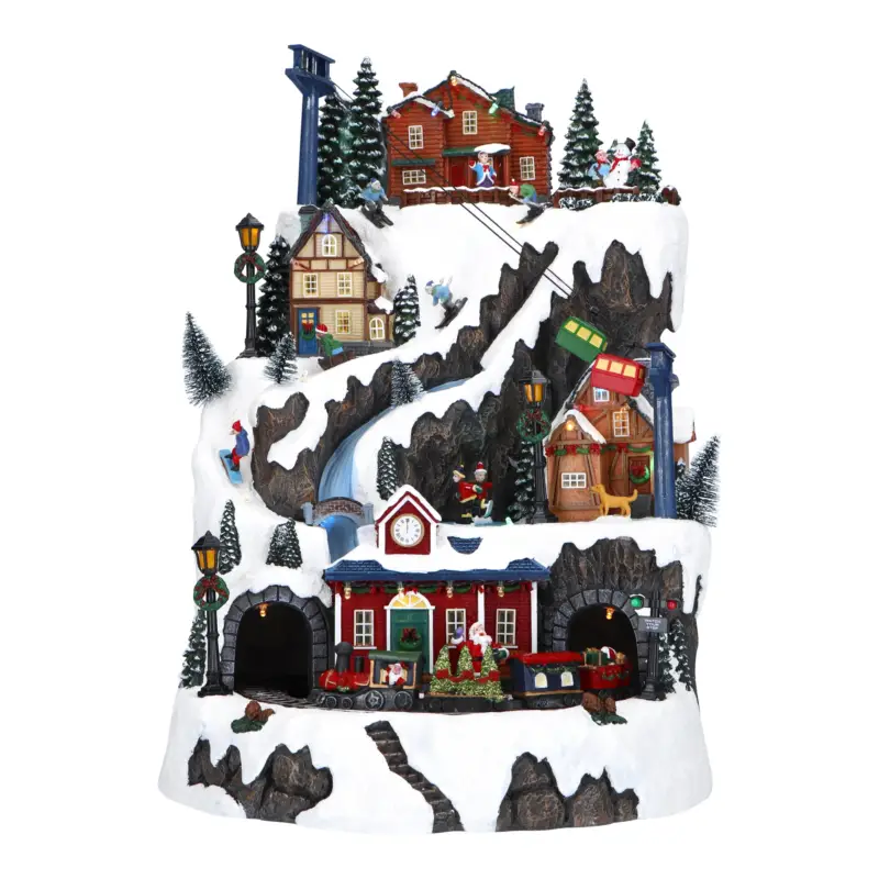 Erbjudandepris Julby Berg med skidlift och Ljus 31x33x45cm