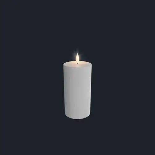 Utförsäljning Uyuni – Led Blockljus Med Timer Vit 7,8X15,2Cm