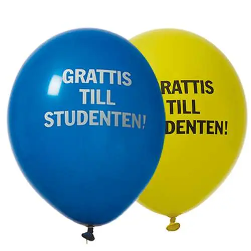 Rabatter Ballonger Blå och Gula 30cm 8st