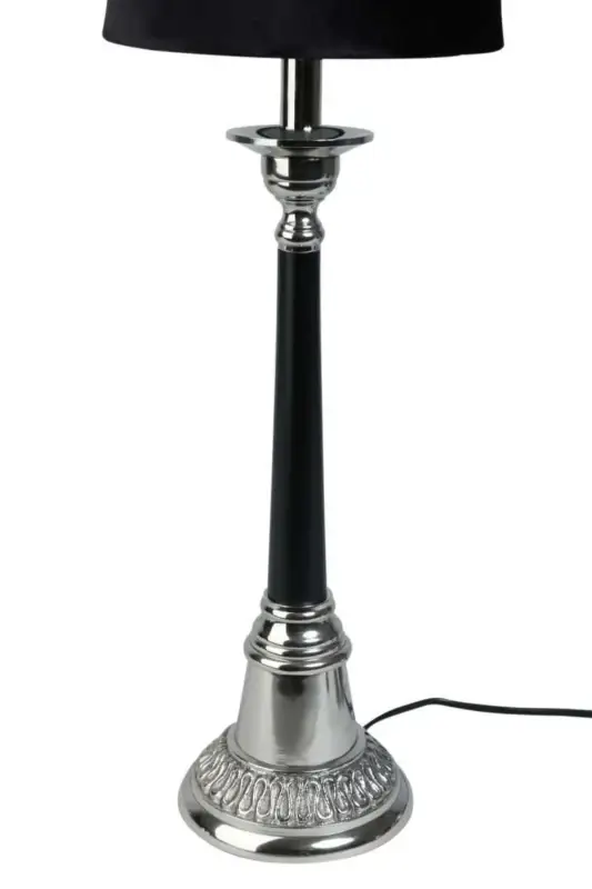 Beställ idag Lampfot Krans Silver Svart H40cm
