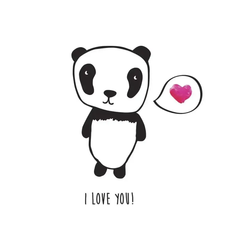 Barnposter – Pandis I Love U Rea