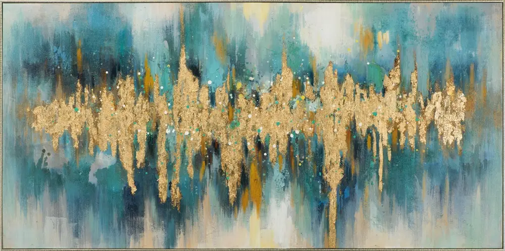 Nyhet Handmålad tavla Gyllene Horisont 70x140cm