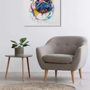 Kampanj Tavla 80x80cm Mops