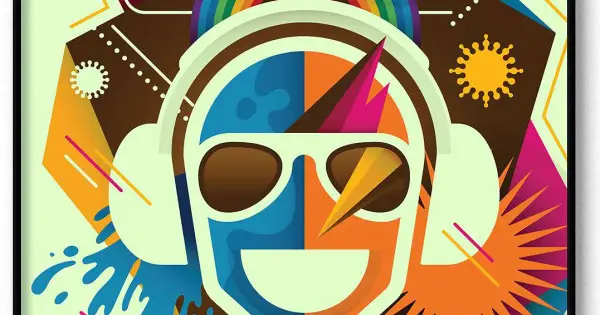 Retro poster - Abstrakt musik motiv Snabb frakt