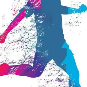 Abstrakt fotbollsspelare - Sport poster Outlet