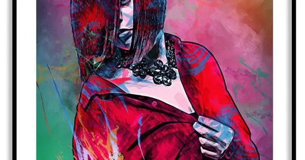 Nedsatt pris Abstrakt flicka 50x70cm fashion poster