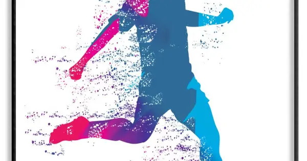 Fotbollsspelare 50x70cm sport poster illustration Trygg betalning