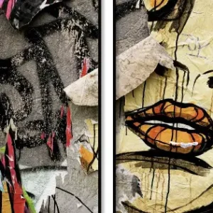 Abstract street art - Uppdelad tavla Lägg i varukorgen