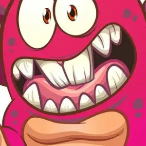 Fri frakt Rosa monster - Rolig barntavla