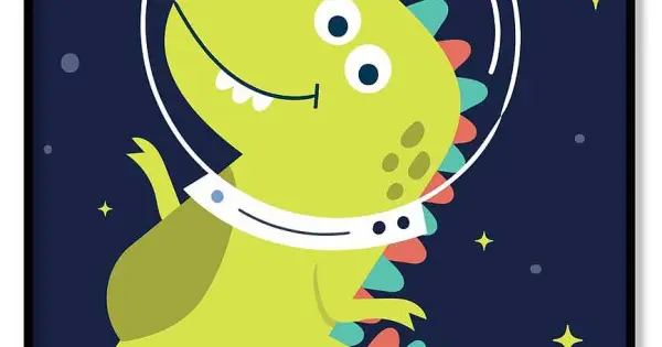 Populärt val Astrosaur - Söt dinosaur barntavla