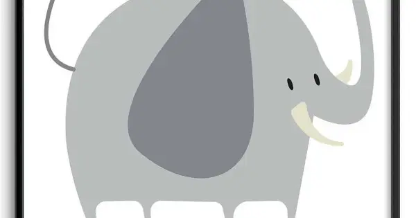 Söt & simpel elefant - barntavla Sista chansen