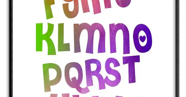 Populär Färgglad alfabetstavla - Barntavla