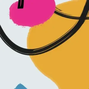 Begränsat antal Rosa modern konst - Trendig poster