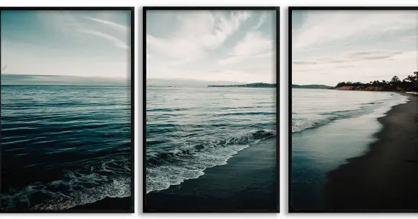 Lågt pris Exotisk strand - Poster i tre delar