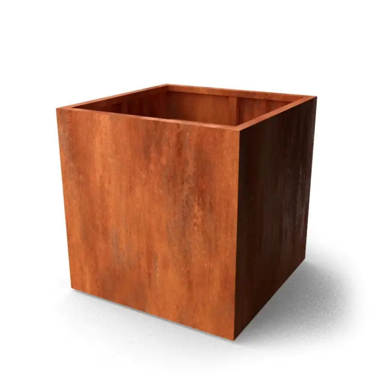 Lågt pris Geroba Blomlåda Quadra Corten 100x100x100cm
