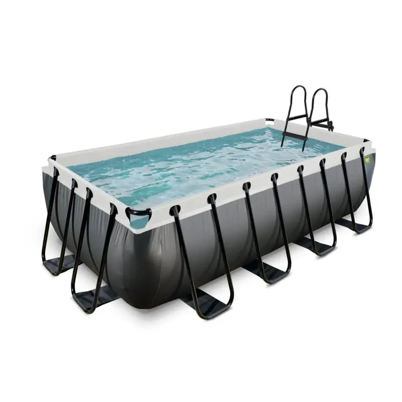 Exit Toys Pool Black Leather Medium med Filterpump Kampanjpris