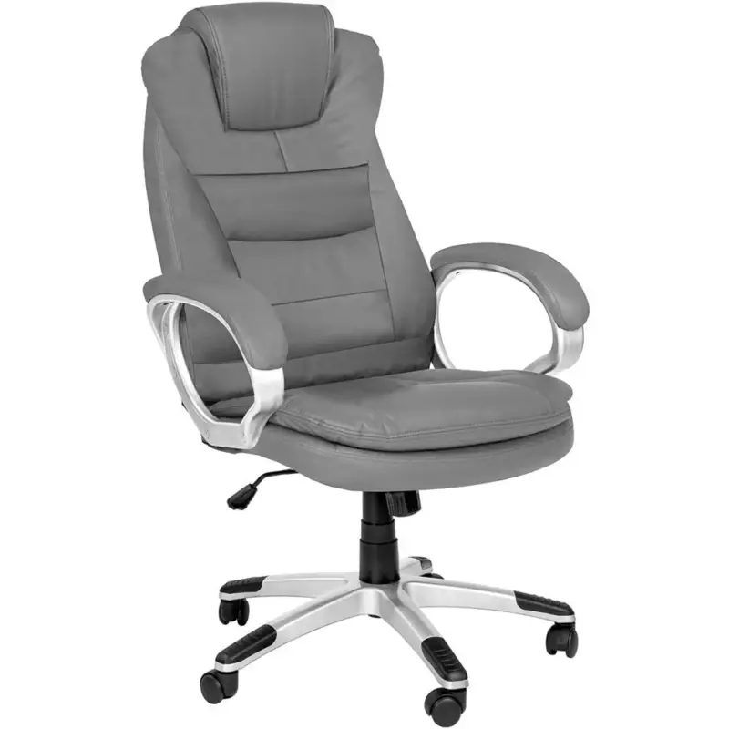 RELAX chefskontorsstol – Grå, extra vadderad (max 110 kg) Nyhet