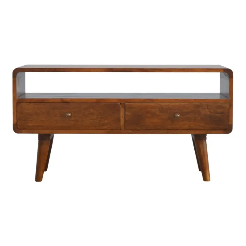 Erbjudandepris Curved Chestnut Media Unit