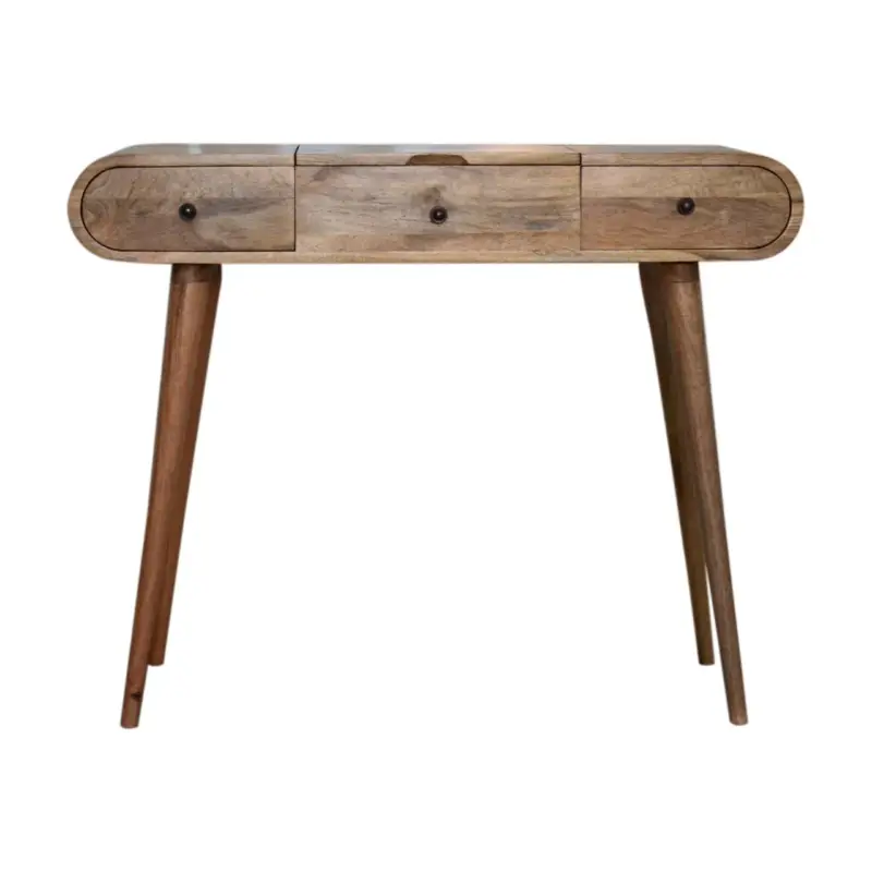 Kampanj Oak-ish Round Dressing Table