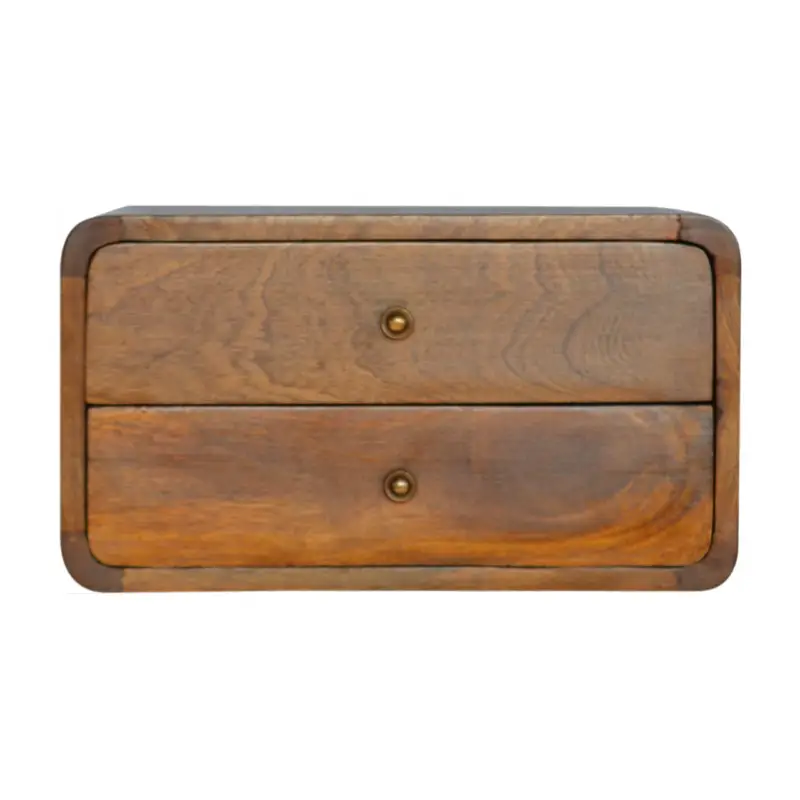 Rabatter Floating Curved Chestnut nightstand