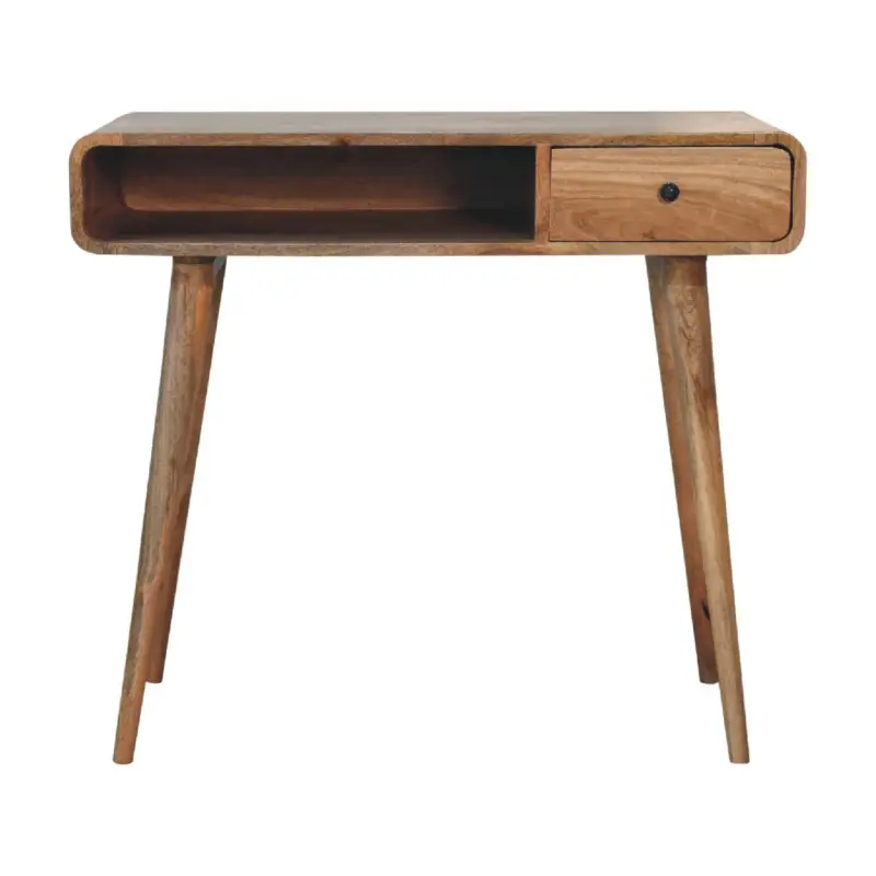 Erbjudandepris Curved Oak-ish Writing Desk