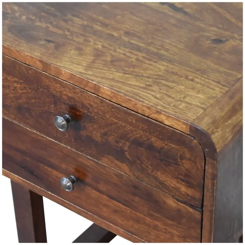 U-Curved Chestnut Nightstand Fynd