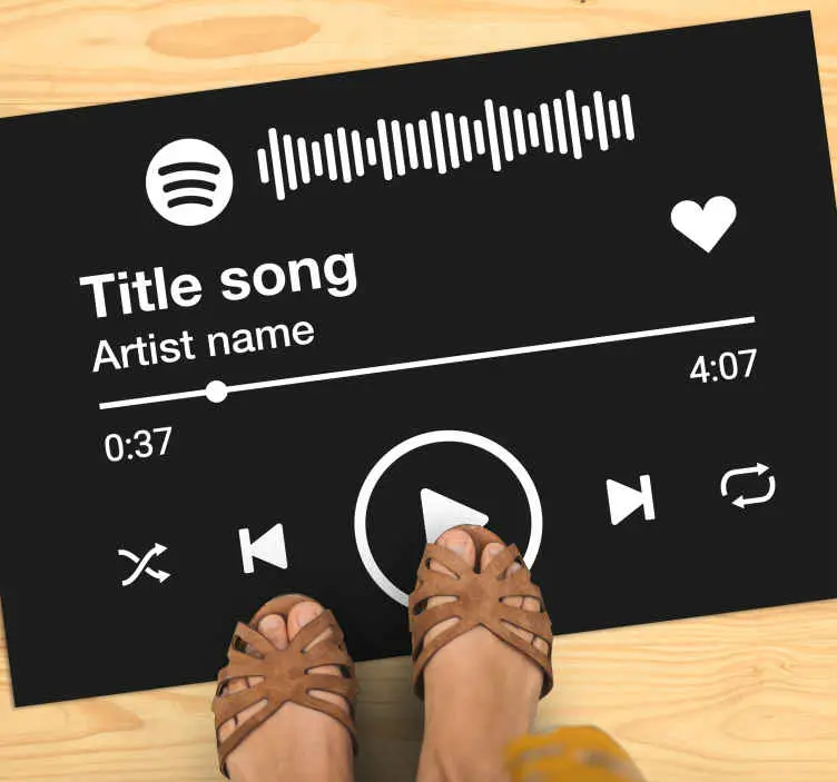 Kampanjpris Spotify text personlig vinylmatta