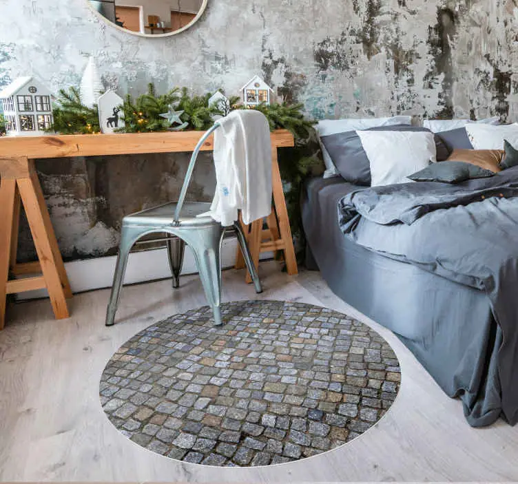 Imitation av gatsten Vinylmatta steneffekt Rea