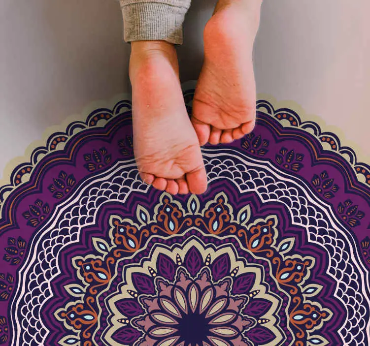 Livfull lila design Vinylmatta Mandala Nedsatt pris