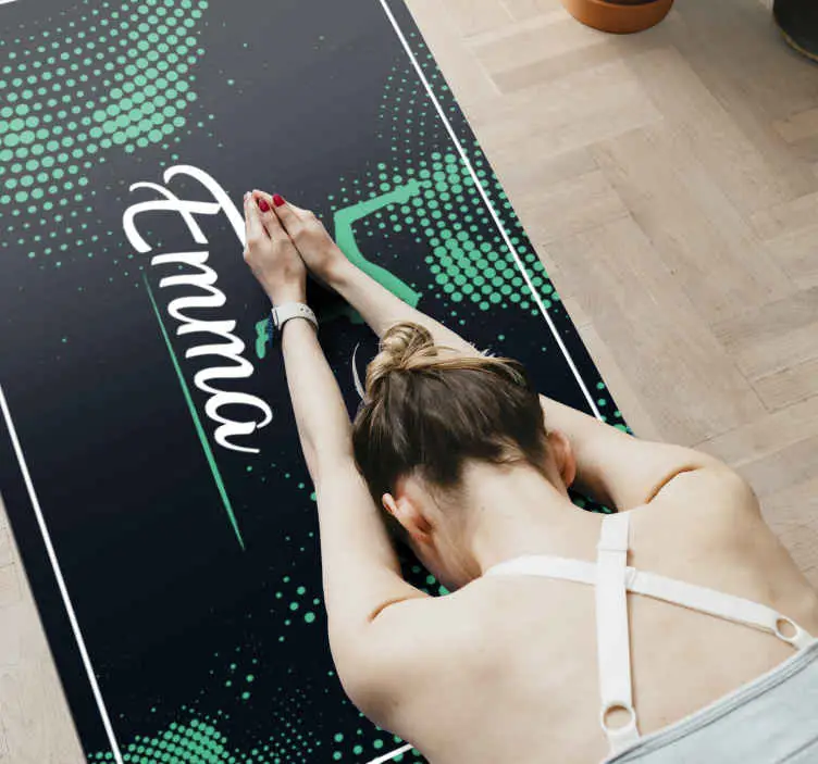 Köp nu Gymnastik personligt namn personlig vinyl matta