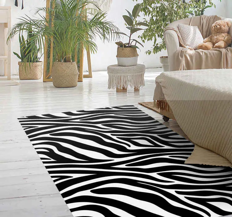 Extra rabatt Zebra-tryck djurmatta