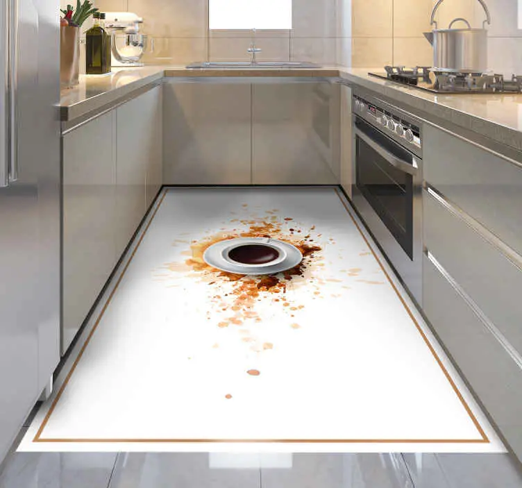 Endast denna vecka Spilld kaffeillusion Vinylmatta Kök