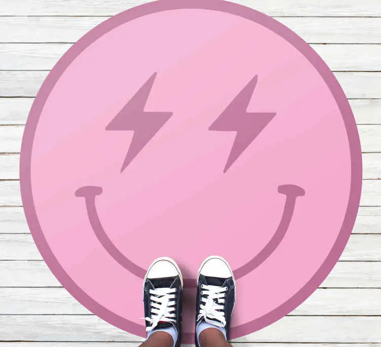 Kampanjpris Rosa blixt smiley face samtida mattor