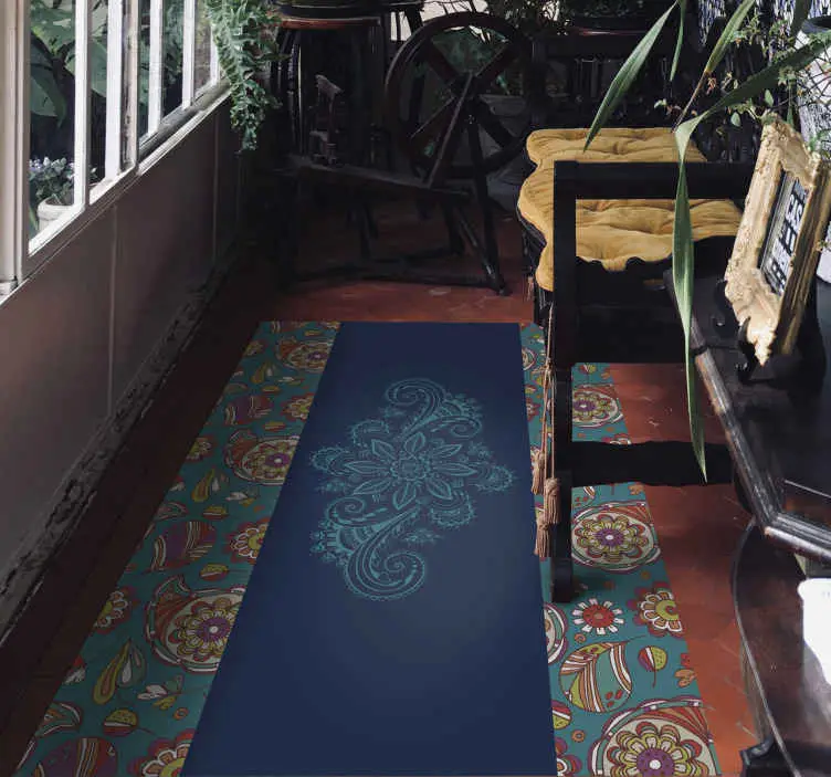 Sista chansen Mandala löpare Vinylmatta Mandala