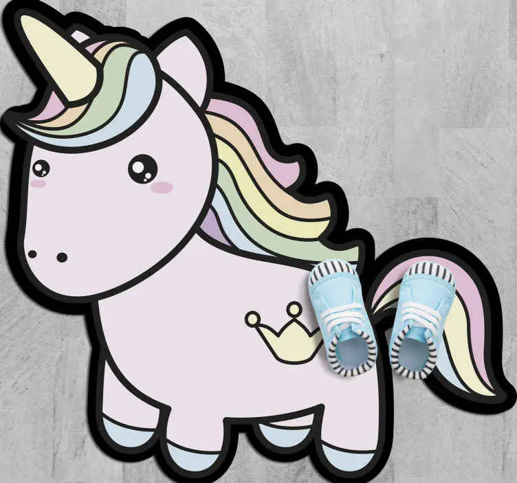 Lågt pris Anime tecknad unicorn vinyl matta
