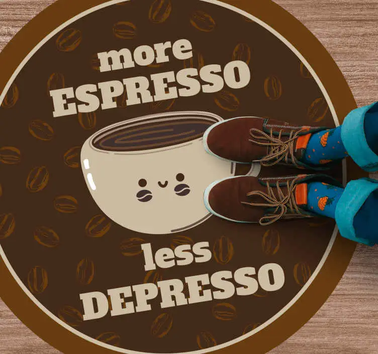 Espresso roliga citat skräddarsydda mattor risnedsättning