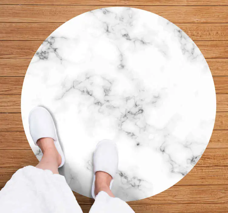 Marmor cirkel minimal vinyl matta Billig