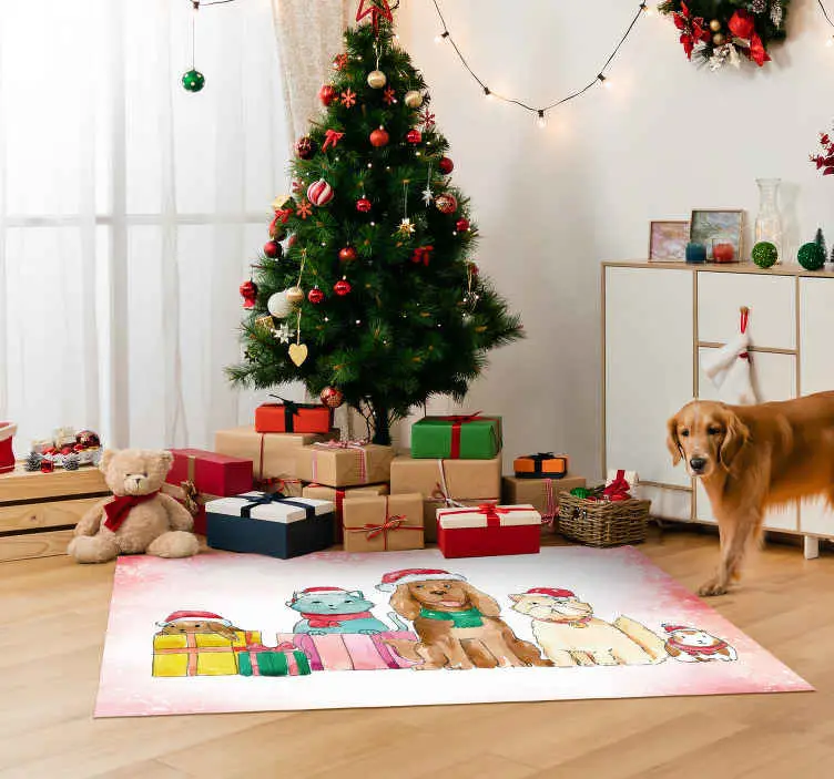 Rabatter Julklappsdjur Vinylmatta djur