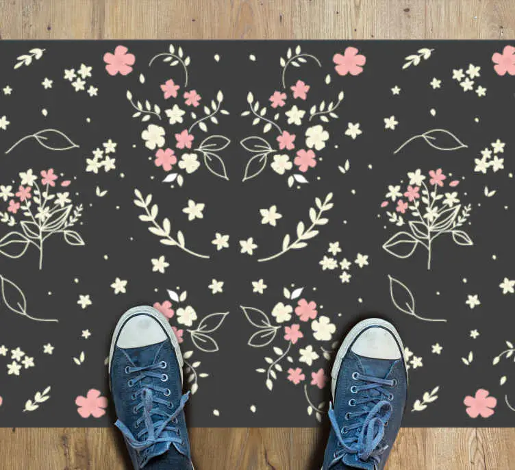 Beställ idag Blommigt mönstrad elegans Vinylmatta blommor och växter