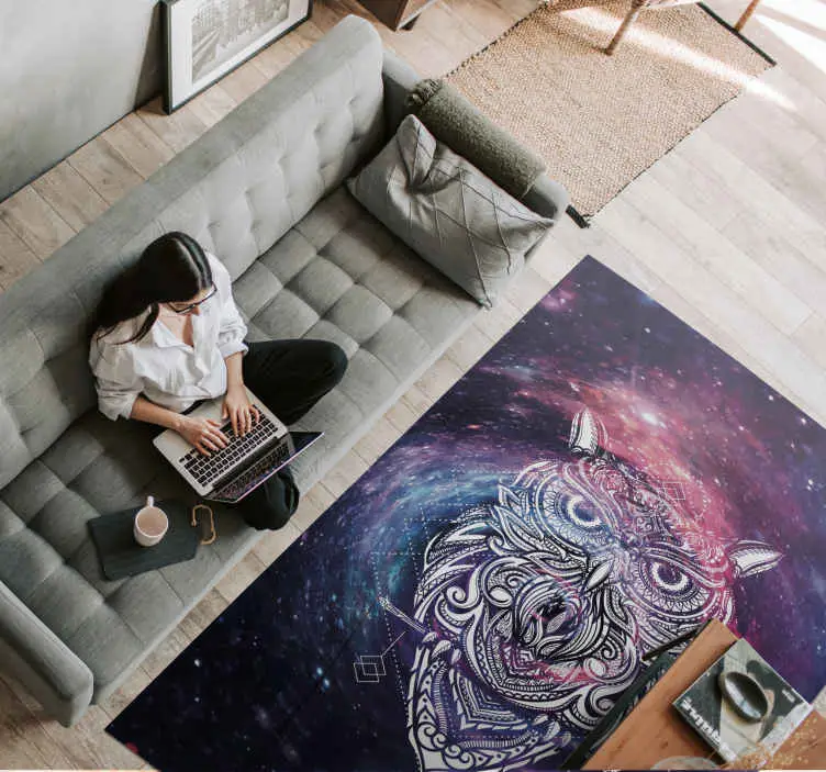 Nyhet Kosmisk uggla illustration Vinylmatta djur