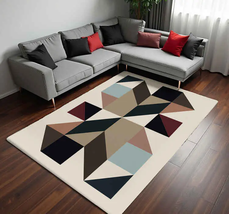 Geometriska former dekor Vinylmatta geometrisk Lägg i varukorgen