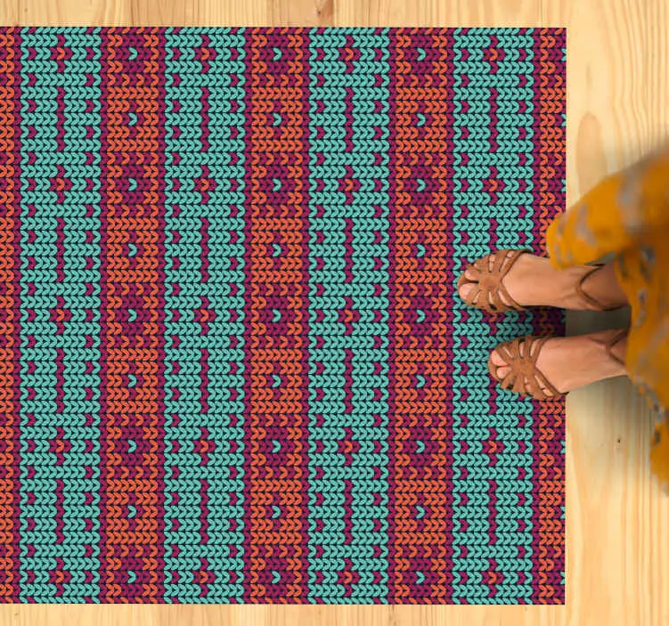 Livligt geometriskt motiv Vinylmatta etnisk Köp nu
