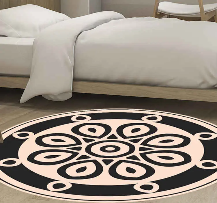 Elegant cirkulärt motiv Vinylmatta Mandala Kampanjpris