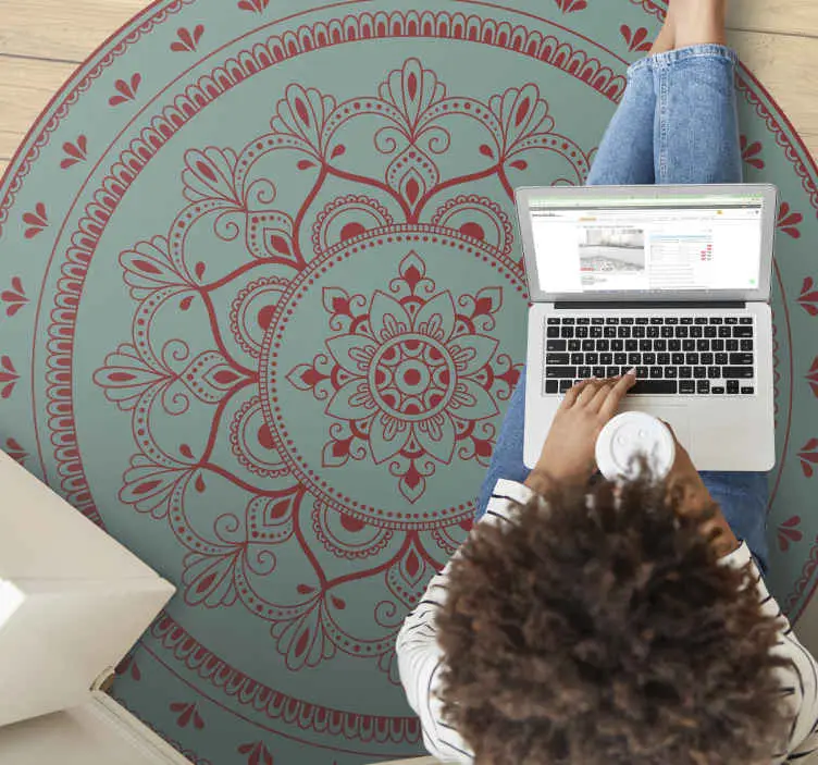 Endast idag Komplex cirkulär illustration Vinylmatta Mandala