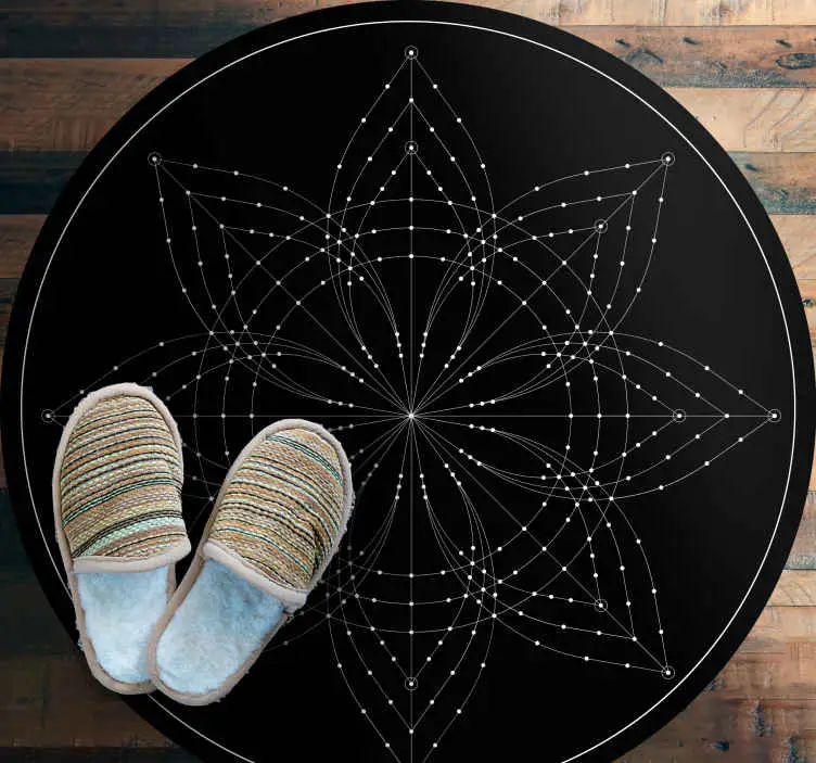 Elegant lotusmönster Vinylmatta Mandala I lager