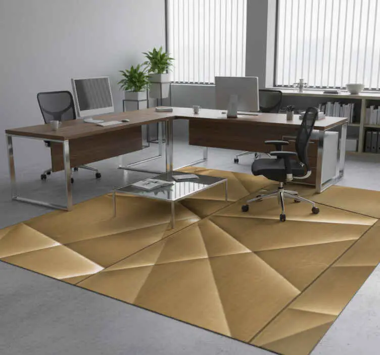 Vinylmatta studera 3d guldpolygontextur Kampanj