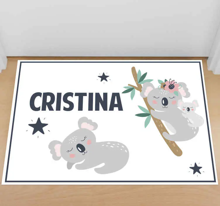 Koala familjen kul Vinylmatta namn Erbjudande